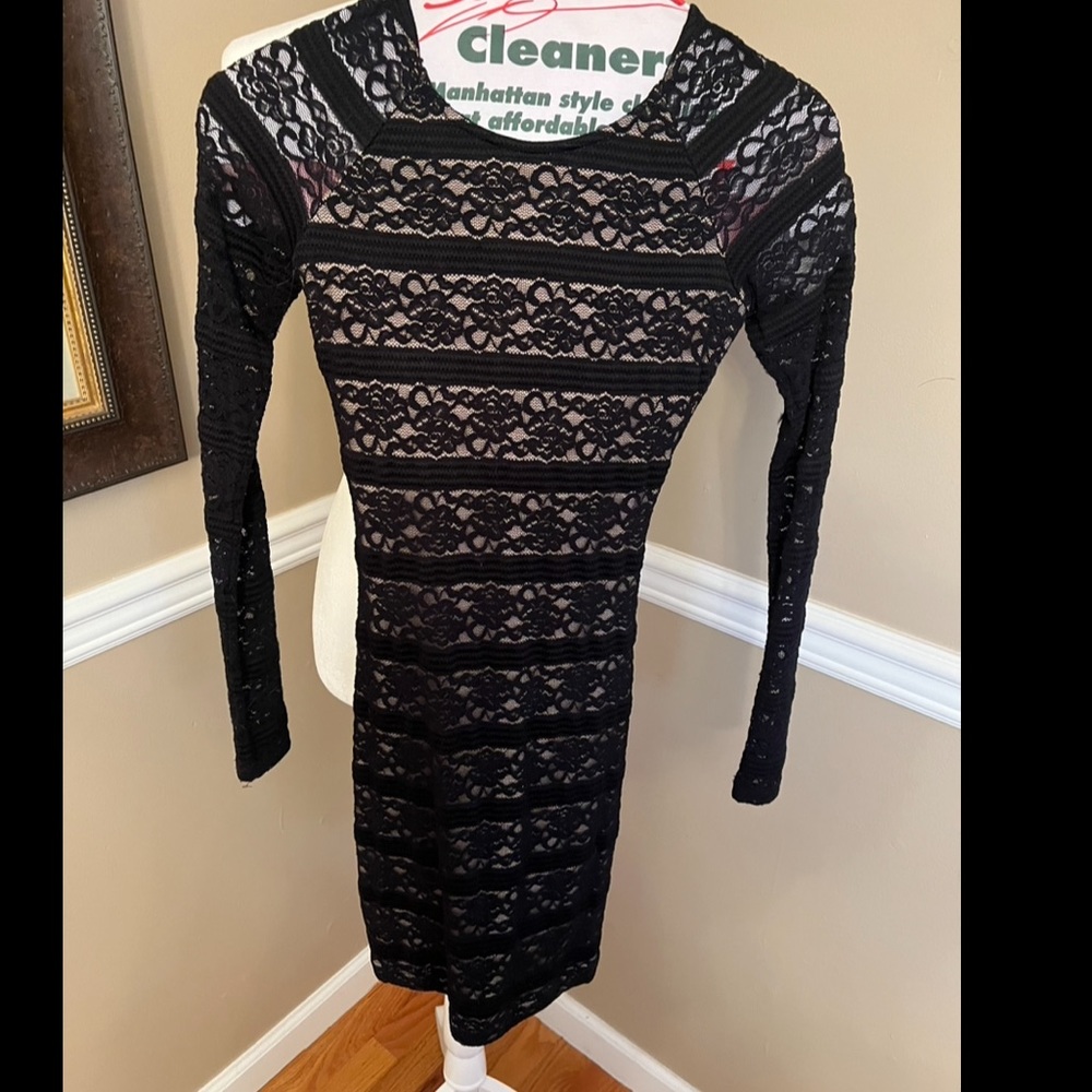 Bebe Lace Body Con Dress